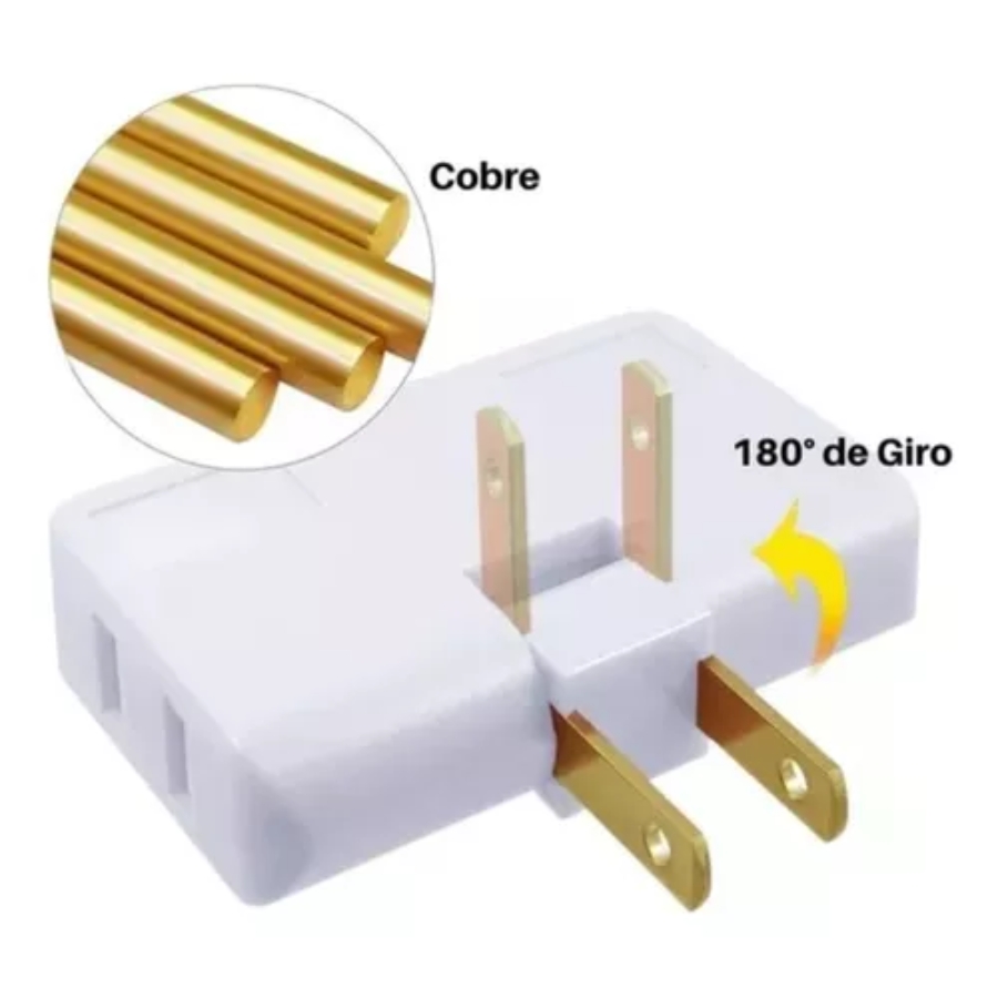Adaptador De Toma Corriente 3 Salidas